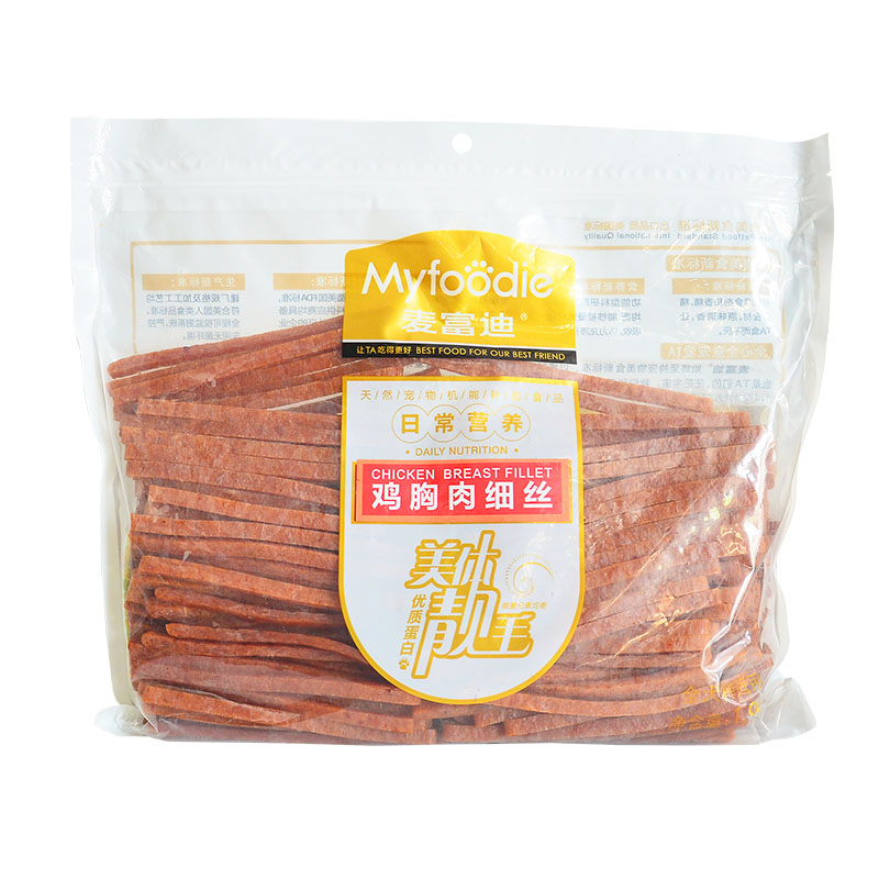 麦富迪鸡肉细丝鸡胸肉软丝2kg泰迪金毛宠物狗狗训犬零食净重1.9kg