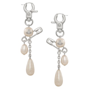 Vivireer Waetwssd精致轻奢西太后土星水滴别针珍珠耳钉女高级感