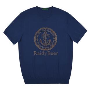 【针织弹力】Raidy Boer/雷迪波尔2026夏季男烫钻经典短袖T恤7079