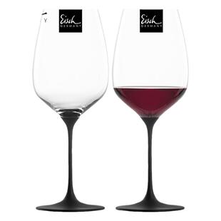 德国Eisch进口手工水晶玻璃黑杆高脚红葡萄酒香槟酒杯子送礼品物
