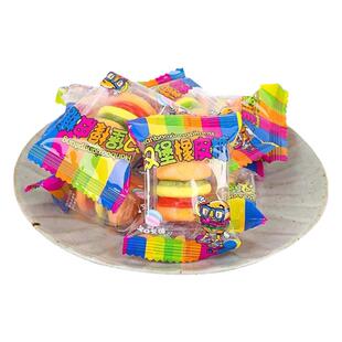 汉堡橡皮糖酸甜汉堡包糖果爆款儿童水果糖QQ糖零食棒棒糖喜糖软糖