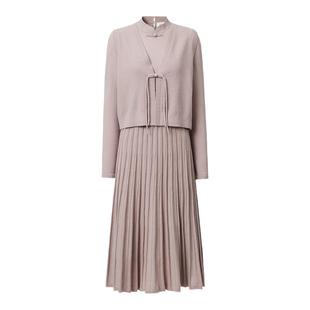 【姑苏秋叶】VGRASS维格娜丝两件套套装秋冬新款羊毛马甲连衣裙