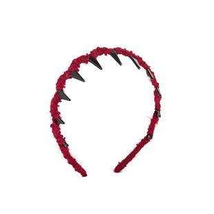 DODOGOGO红色高颅顶毛线发箍2024新款高级感新年带齿防滑洗脸头饰