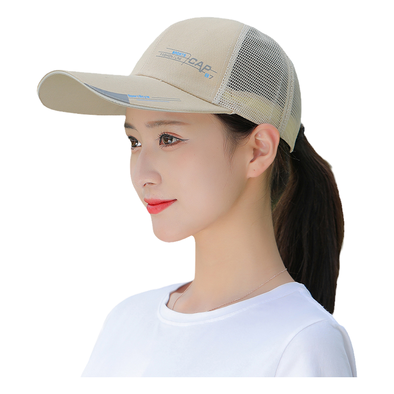 帽子女夏遮陽鴨舌鏤空防曬涼帽時尚長帽檐棒球帽太陽帽女夏季薄款
