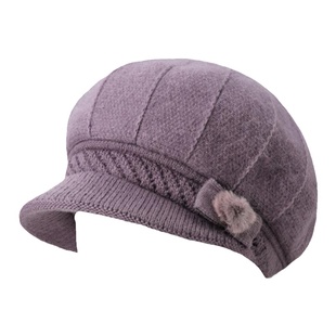 中年妈妈帽子女冬季加绒保暖毛线帽中老年人奶奶姥姥老人棉帽送礼