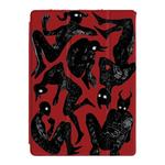 小众涂鸦手绘恶魔适用苹果2022iPadPro12.9三折保护壳air5/mini6