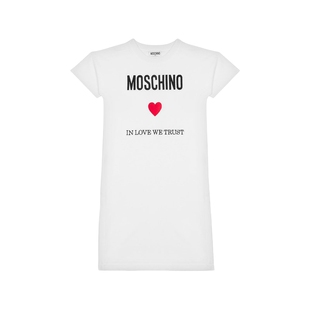 Moschino/莫斯奇诺  儿童In Love We Trust平纹针织连衣裙