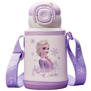 迪士尼儿童保温杯女孩吸管水杯食品级幼儿园宝宝上学专用杯子水壶