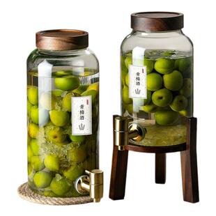 带龙头家用密封泡酒罐杨梅青梅泡酒玻璃瓶高档专用酿酒瓶空瓶酒坛