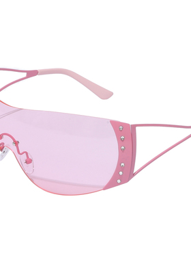 特工机能风格粉色大框墨镜