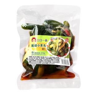 三口一品酸甜小黄瓜80g3袋桔梗泡菜下饭菜外婆菜