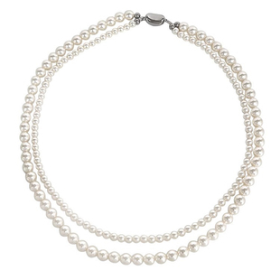 可拆卸双层珍珠项链叠戴单戴锁骨链简约时尚精致通勤高级感毛衣链