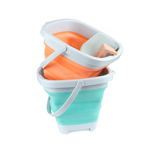 沙滩玩具可折叠便携儿童水桶捞鱼螃蟹宝宝挖沙铲子玩水工具桶沙池