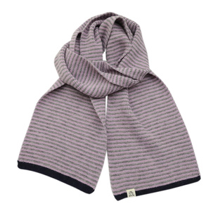 韩系氛围感细条纹针织小围巾女款冬季新款加厚保暖护颈围脖高级感