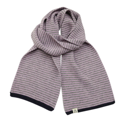 韩系氛围感细条纹针织小围巾女款