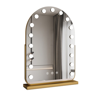 大号化妆镜带灯台式桌面led灯梳妆镜卧室家用智能梳妆台化妆镜子