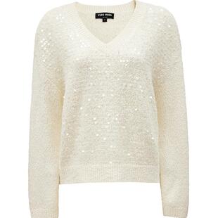 Vero Moda奥莱针织衫女2025秋冬新商场同款亮片V领甜美毛衣上衣