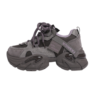 卡迪高女鞋2026新款春秋季厚底运动老爹鞋女款跑步轻便软底不累脚