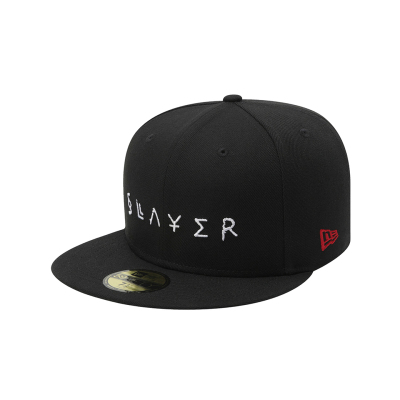 韩国代购 纽亦华 NEWERA X SLAYER联名5950平沿全封闭棒球帽黑色