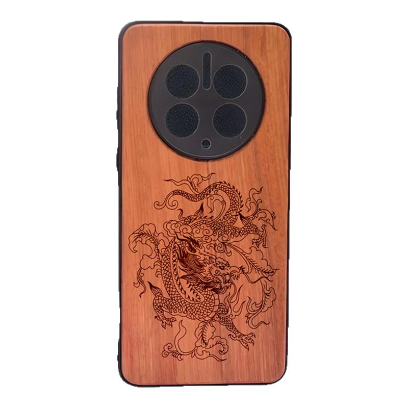 私人定制图案华为mate70 pro+手机壳华为p60人物照片文字diy订做pura 80花梨木50胡桃木动漫雕刻个性男女适用