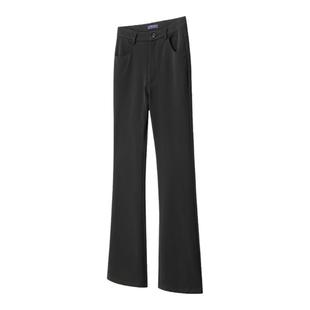 Without Me/kiayofistvoll 修身TR混纺微喇西裤男女抗皱休闲百搭