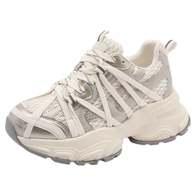 小个子加绒内增高厚底老爹鞋女