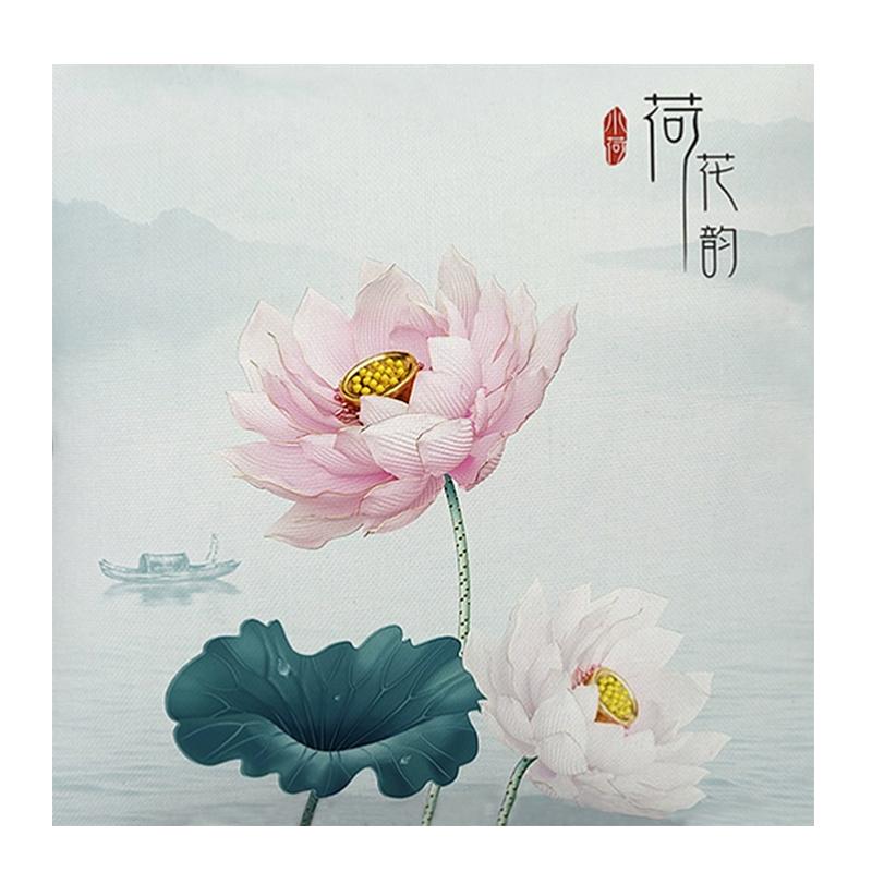雁桃现代中式客厅十字绣