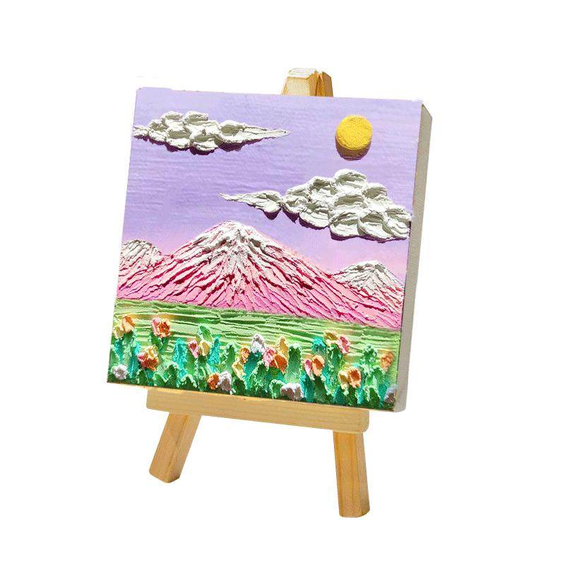 女神diy手工材料包创意立体肌理画小插油画浮雕摆件团建礼物暖场