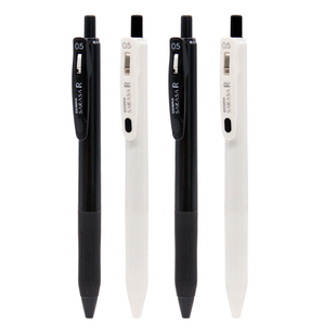 日本zebra斑马浓墨中性笔按动白杆黑笔JJ29原装笔芯JRV小浓笔芯