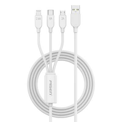 【品胜正品】三合一数据线6A快充