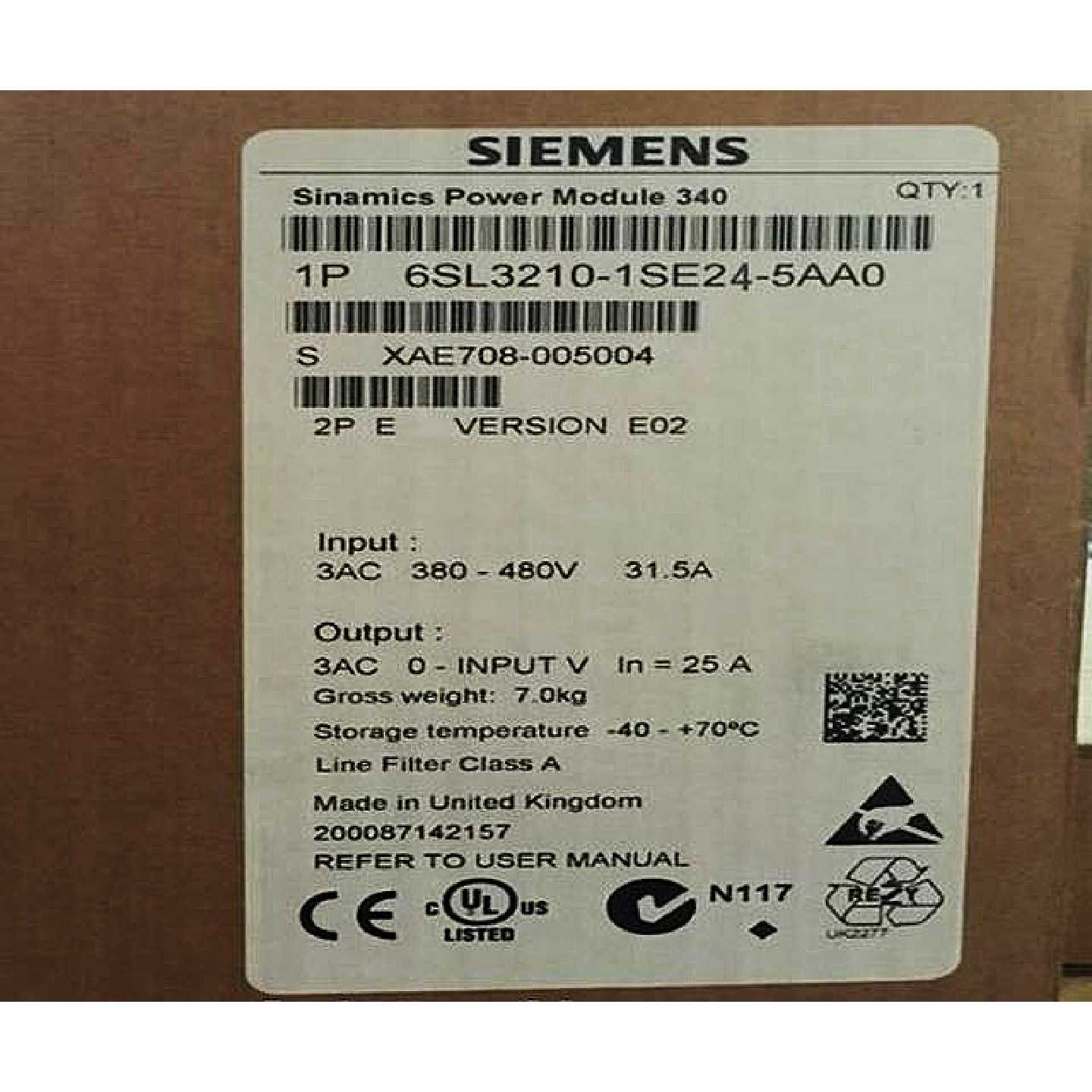 议价6SL3210-1SE24-5AA0 西门子22kW S120 变频器功率模块PM340原