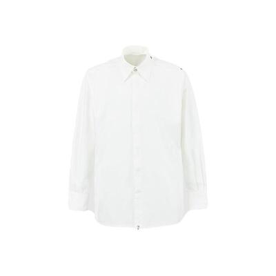 宽松廓形不易皱可拆垫肩长袖衬衫