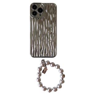 玩胜 高级感电镀银色水波纹iphone16promax苹果15手机壳11新款12/14pro女xr手提链条xs硅胶13pm创意防摔软壳