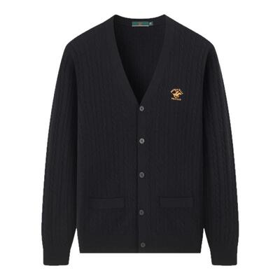 比华利保罗2025秋冬V领针织开衫