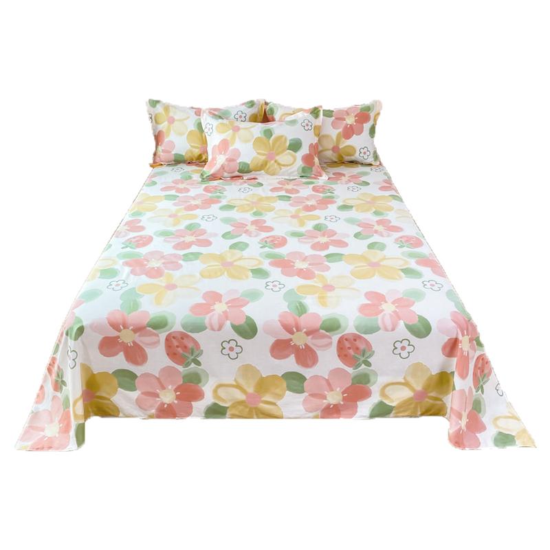 100%全棉床单学生宿舍1.2m床 单人双人1.5/1.8米床纯棉斜纹布被单