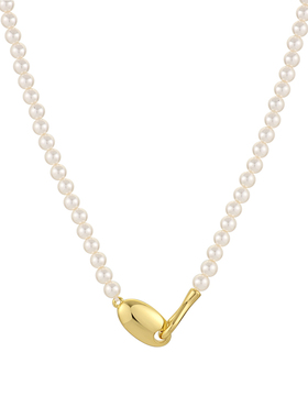 一撇一捺YPYN柔和珠光项链女人造珍珠锁骨链简约气质ins风百搭