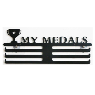 马拉松奖牌收纳挂架展示架免打孔跑步田径运动会纪念牌架子置物架