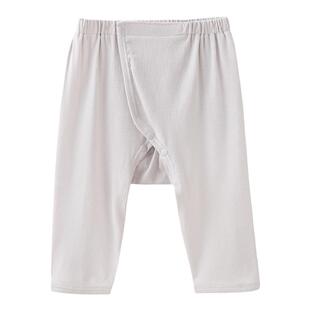 馨贝比婴儿莫代尔开裆裤夏季薄款新生儿裤子魔术贴初生宝宝空调裤