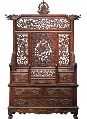 黄花梨透雕真品老物件古玩古董