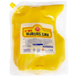 韩国不倒翁蜂蜜芥末酱韩式沙拉炸鸡蘸酱2kg大包2026年4月到期