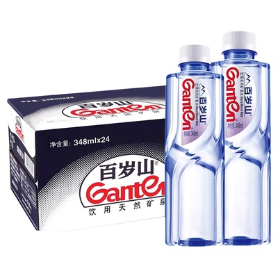 百岁山天然矿泉水348ml*24瓶整箱家庭出行露营办公会议饮用水570