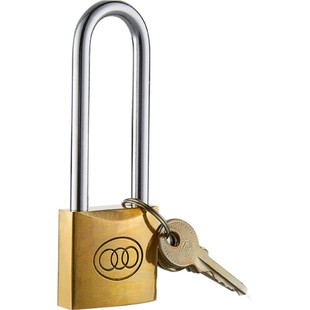 三环长梁黄铜挂锁仓库房门厚版通开锁直开防锈全铜锁头L262-L265