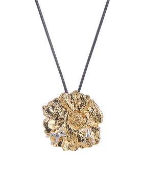 蛙趣中古风荷叶吊坠长款毛衣链