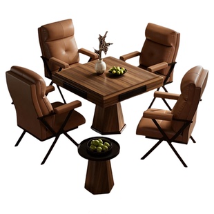 芙欧堡全自动实木麻将桌家用旋翼过山车机麻多功能餐桌两用麻将机