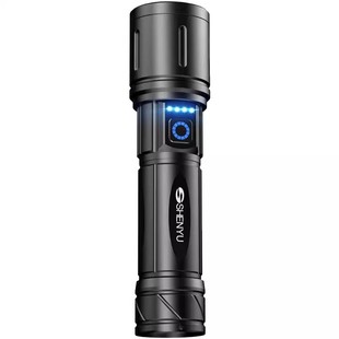 手电筒强光充电长续航户外超亮远射小型便携家用大容量白激光流明