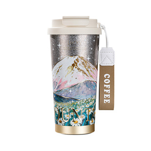 chicutom纯钛保温杯高颜值水杯女吸管咖啡杯送礼茶水分离抑菌杯子