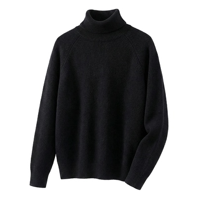 【知喜ziJoy】黑色高领羊毛衫女