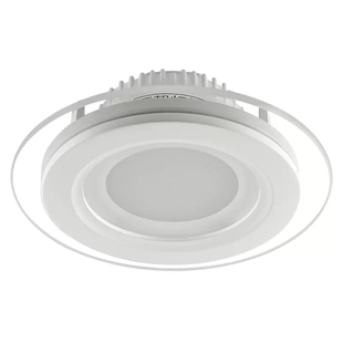 LED双色玻璃筒灯6W三色变光开9.5洞灯孔灯方形圆形面板灯防雾射灯