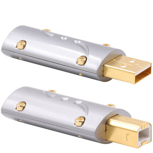 Viborg/维堡磷青铜镀24K金USB线A型公头2.0端子B型口解码器连接线