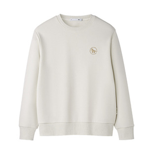 HLA/海澜之家马年贺岁2026秋冬新款圆领刺绣本命年红色上衣卫衣男